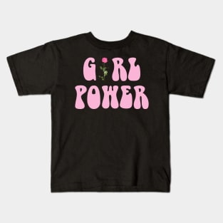 Girl Power In Millennial Pink Kids T-Shirt